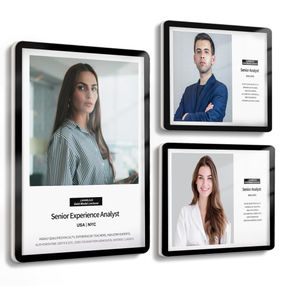 8.5x11 Floating Wall Sign Holder 3 Pack, Self-Adhesive Display Frame for Document/Poster/Paper Office/Store/Wall Mounted for Door/Window Display Holder with Horizontal and Vertical (Black)